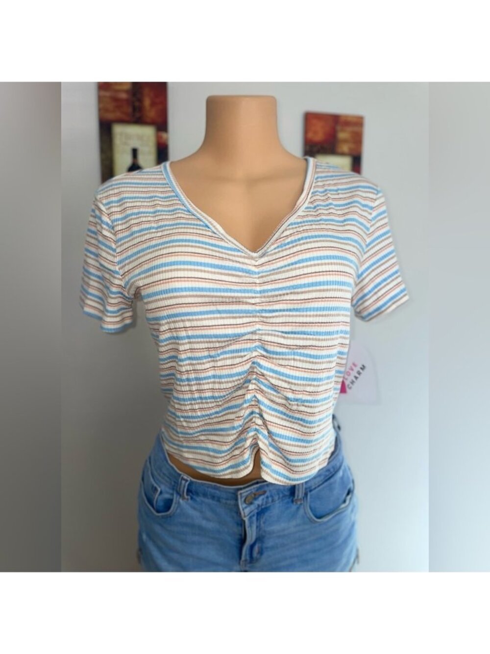 NWT LOVE CHARM TOP SHORT SLEEVES SIZE XL